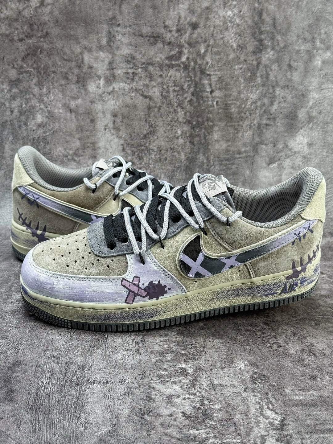 Nike Air Force 1 Low 07 紫棕涂鸦绑带 YD2425-066