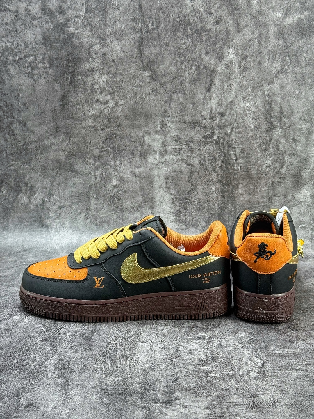 Nike Air Force 1 Low 07 x Louis Vuitton 黑黄 FV3694-101
