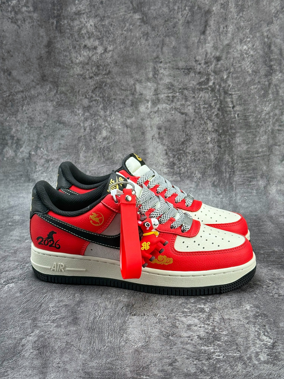 Nike Air Force 1 Low 07 马年限定 红白黑满天星 MZ9588-818