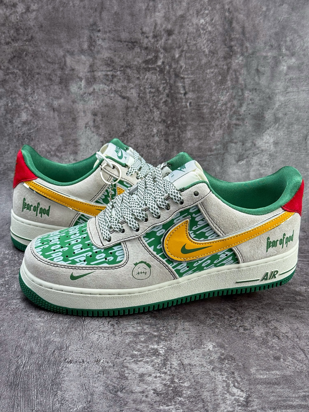 Nike Air Force 1 Low 07 x Fear of God 灰绿黄小勾满天星 SY1388-025
