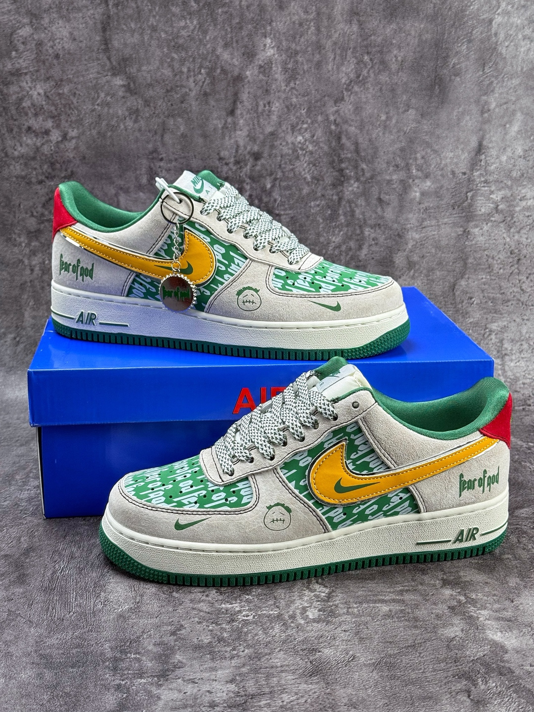 Nike Air Force 1 Low 07 x Fear of God 灰绿黄小勾满天星 SY1388-025