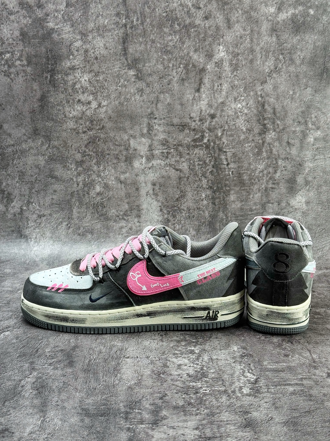 Nike Air Force 1 Low 07 黑白粉涂鸦 YD2425-880