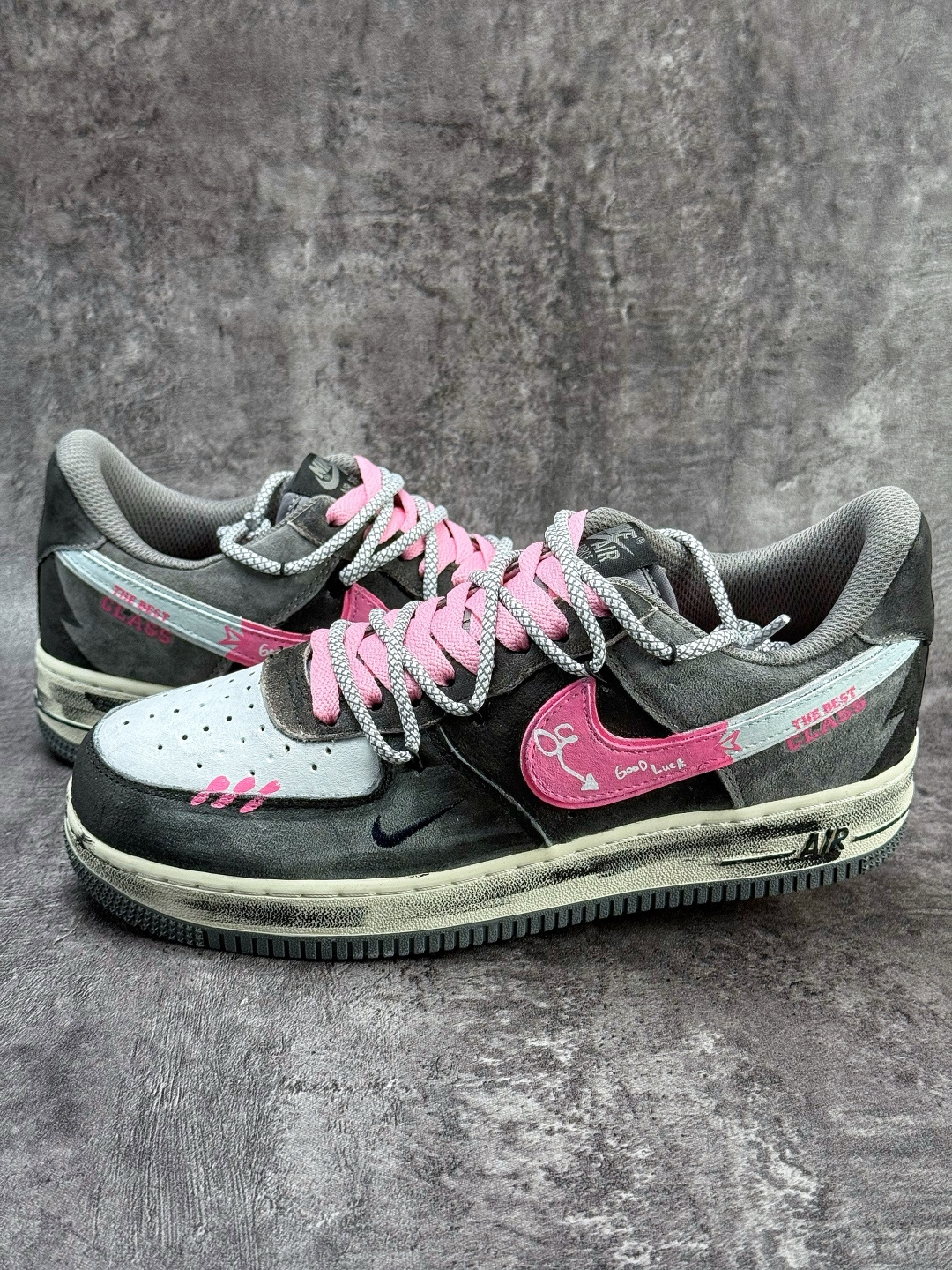 Nike Air Force 1 Low 07 黑白粉涂鸦 YD2425-880