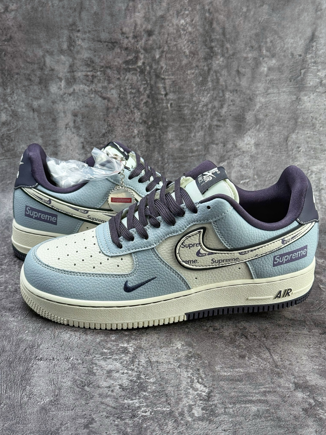 Nike Air Force 1 Low 07 x Superme 蓝白紫小勾 DD1928-308