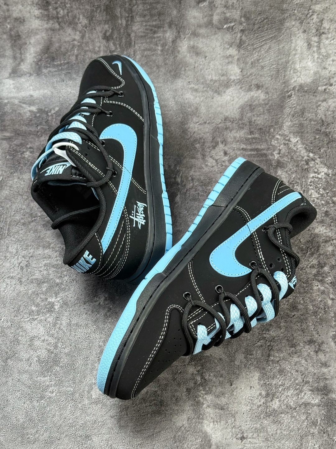 Nike SB Dunk Low x Stussy 黑蓝小勾 JP2026-105