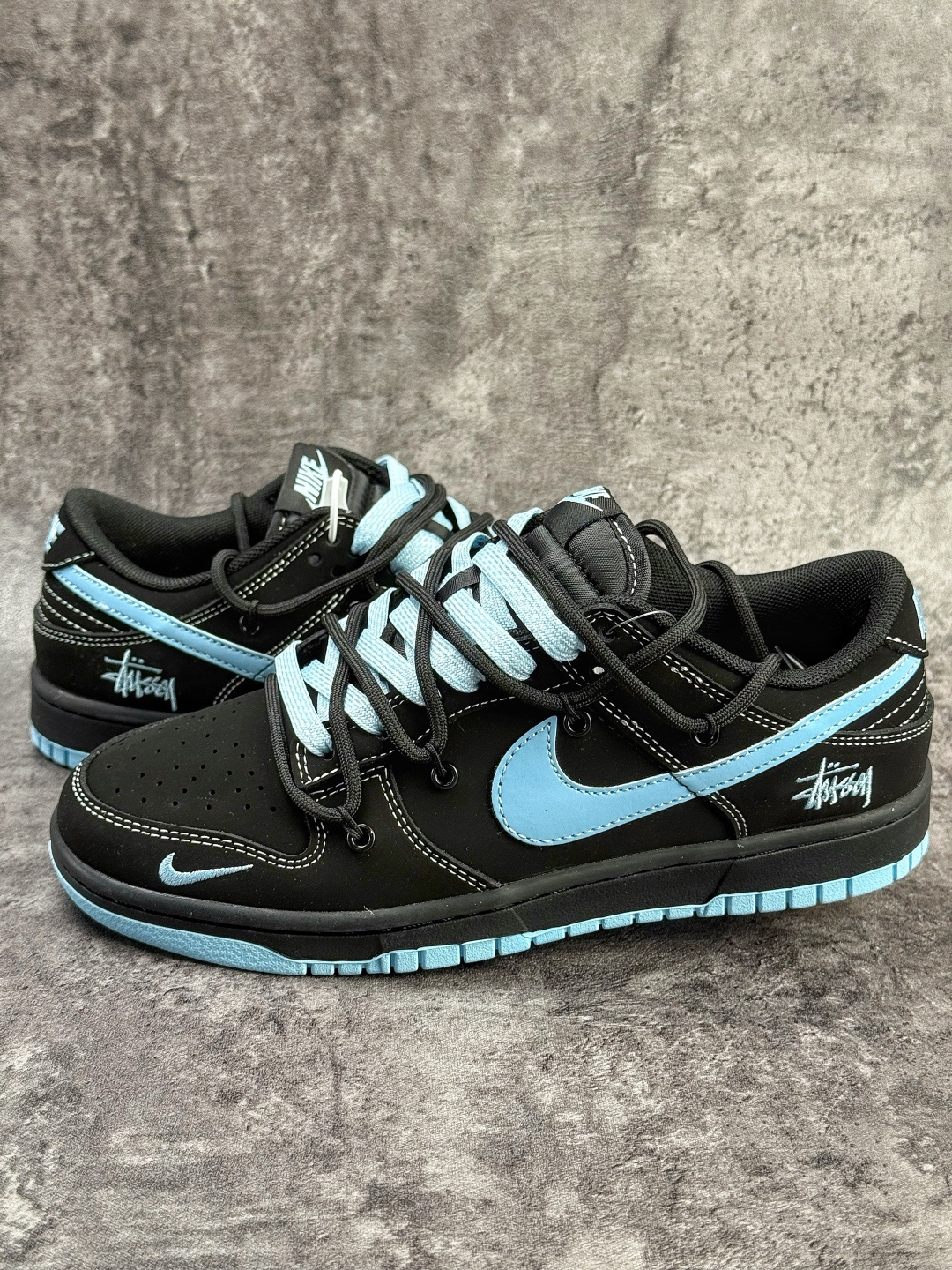 Nike SB Dunk Low x Stussy 黑蓝小勾 JP2026-105