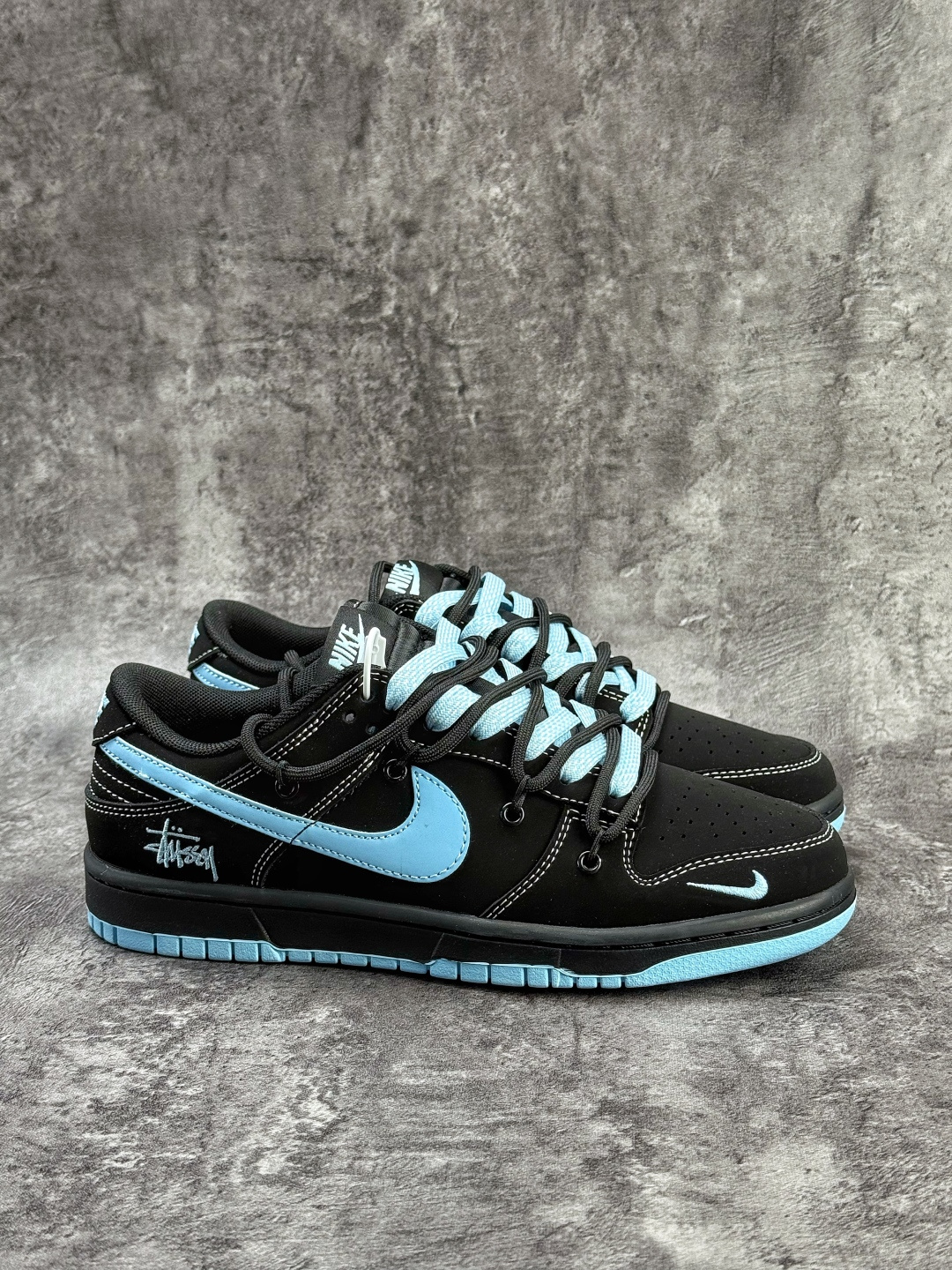 Nike SB Dunk Low x Stussy 黑蓝小勾 JP2026-105