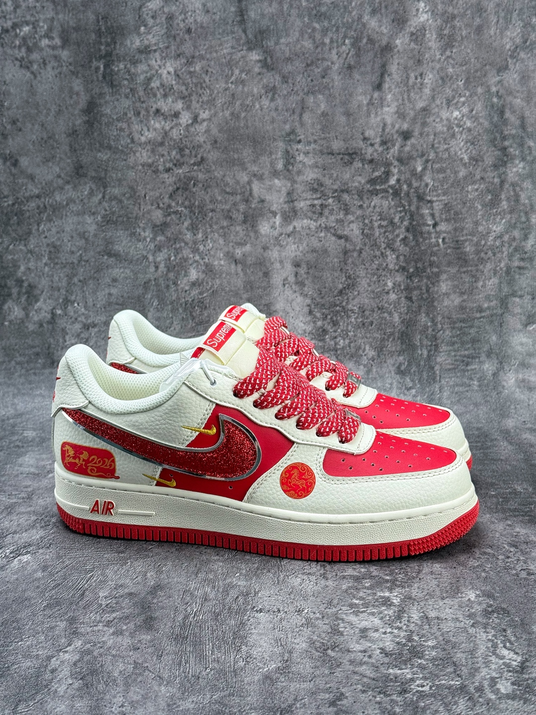 Nike Air Force 1 Low 07 马年限定 白红双小勾满天星 QY6878-604