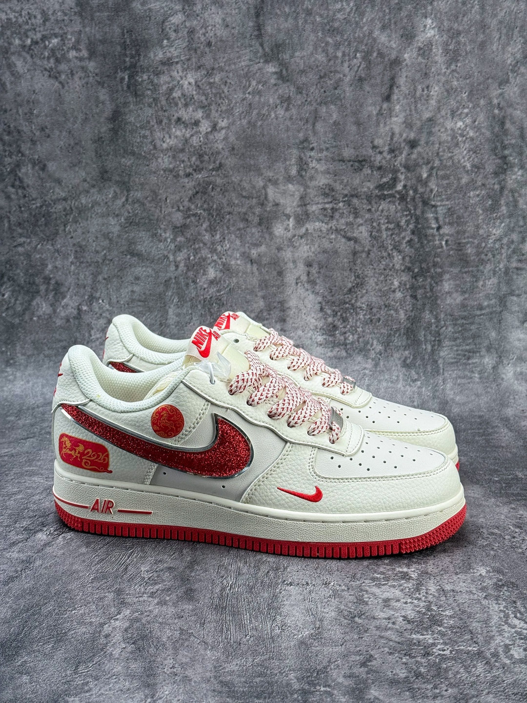 Nike Air Force 1 Low 07 马年限定 白红小勾满天星 QY6878-601