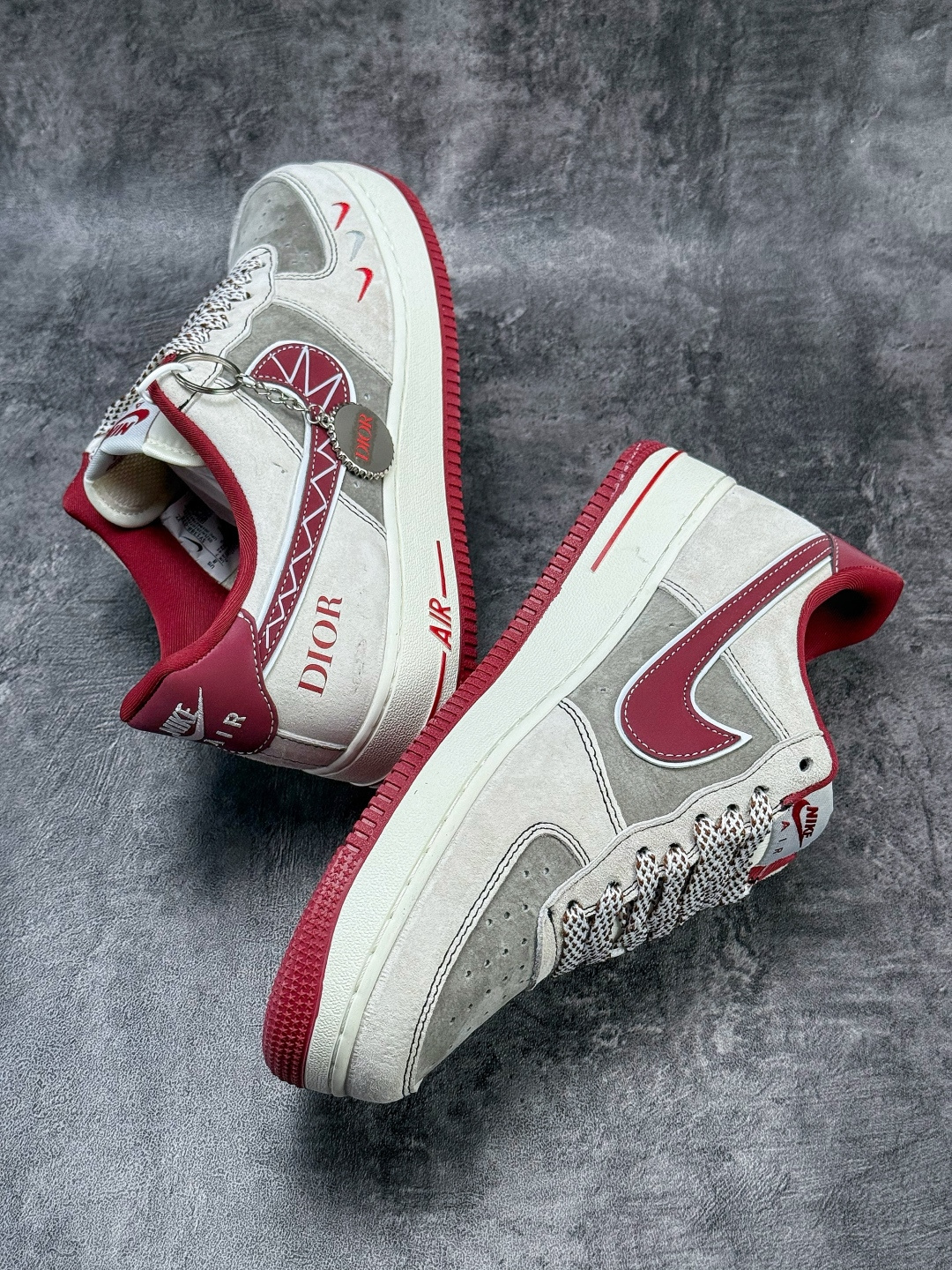 Nike Air Force 1 Low 07 x DIOR 灰红三小勾满天星 SY1388-028