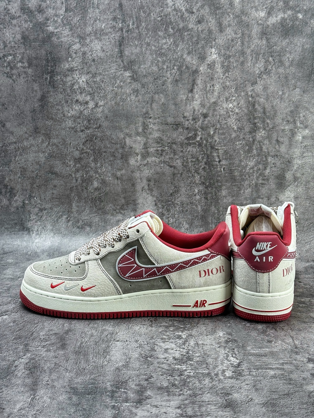 Nike Air Force 1 Low 07 x DIOR 灰红三小勾满天星 SY1388-028
