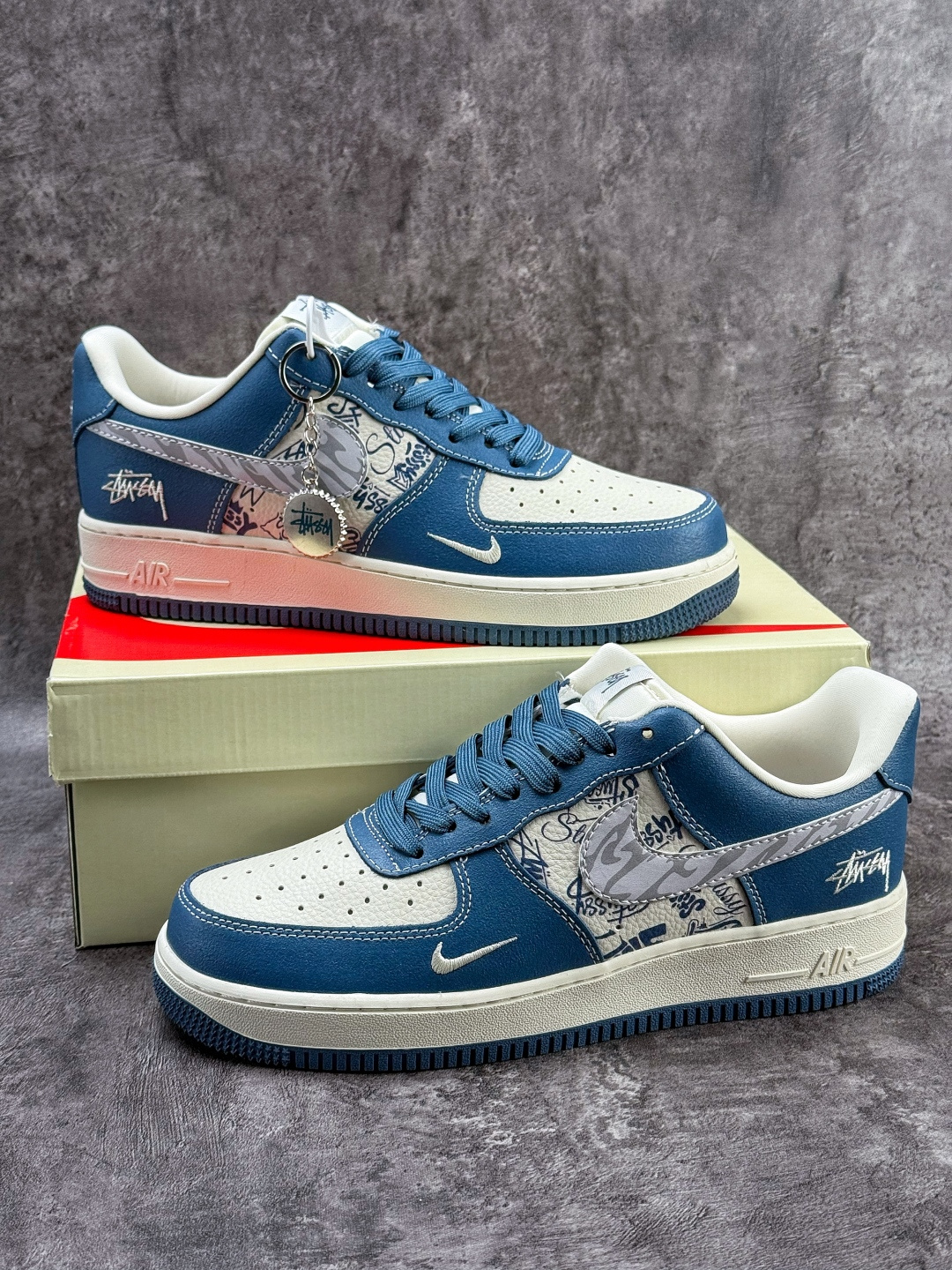 Nike Air Force 1 Low 07 x Stussy 蓝白小勾 XL1979-132