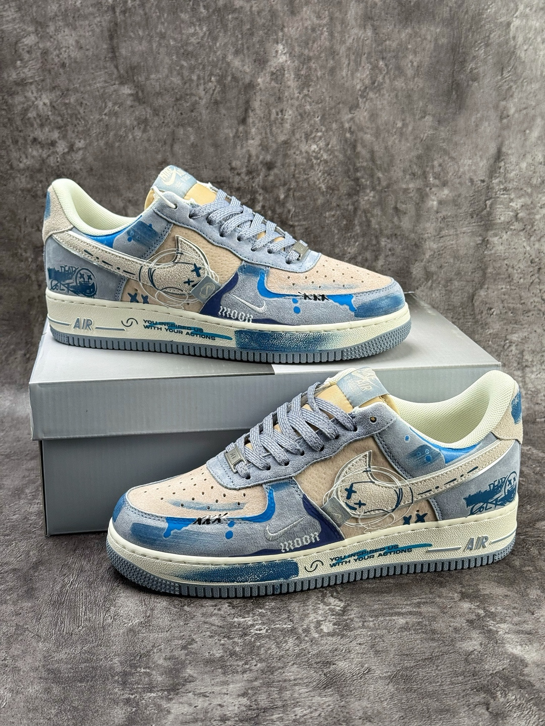 Nike Air Force 1 Low 07 蓝灰白小勾满天星 CD1212-111