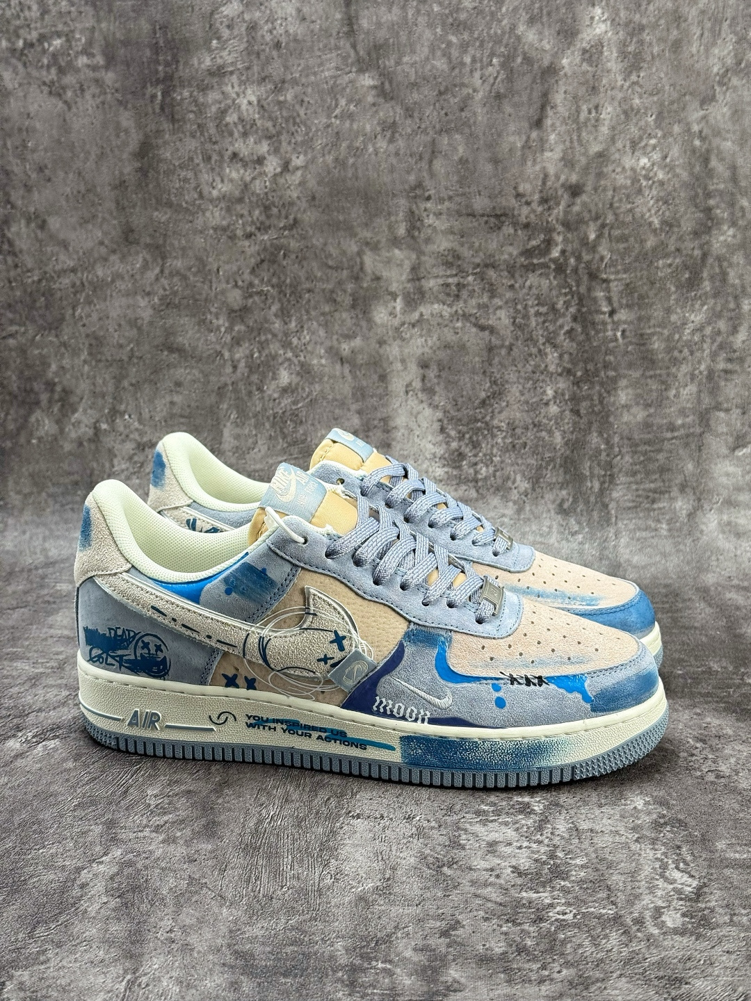 Nike Air Force 1 Low 07 蓝灰白小勾满天星 CD1212-111