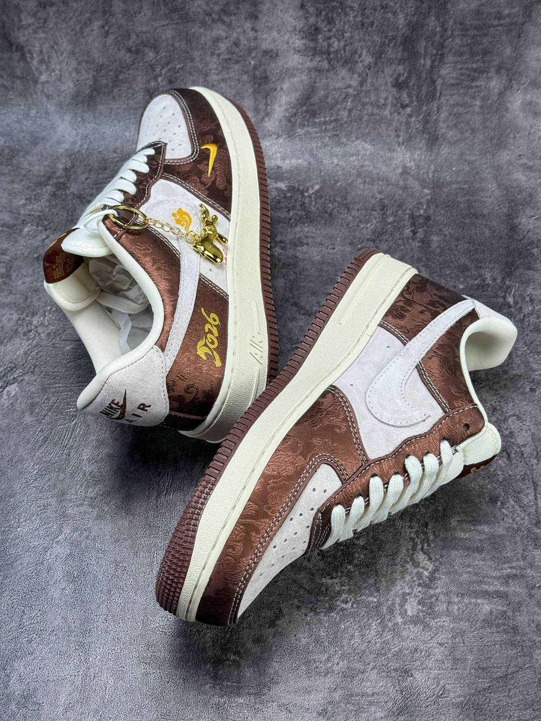 Nike Air Force 1 Low 07 马到成功 棕白小勾 KD1688-005
