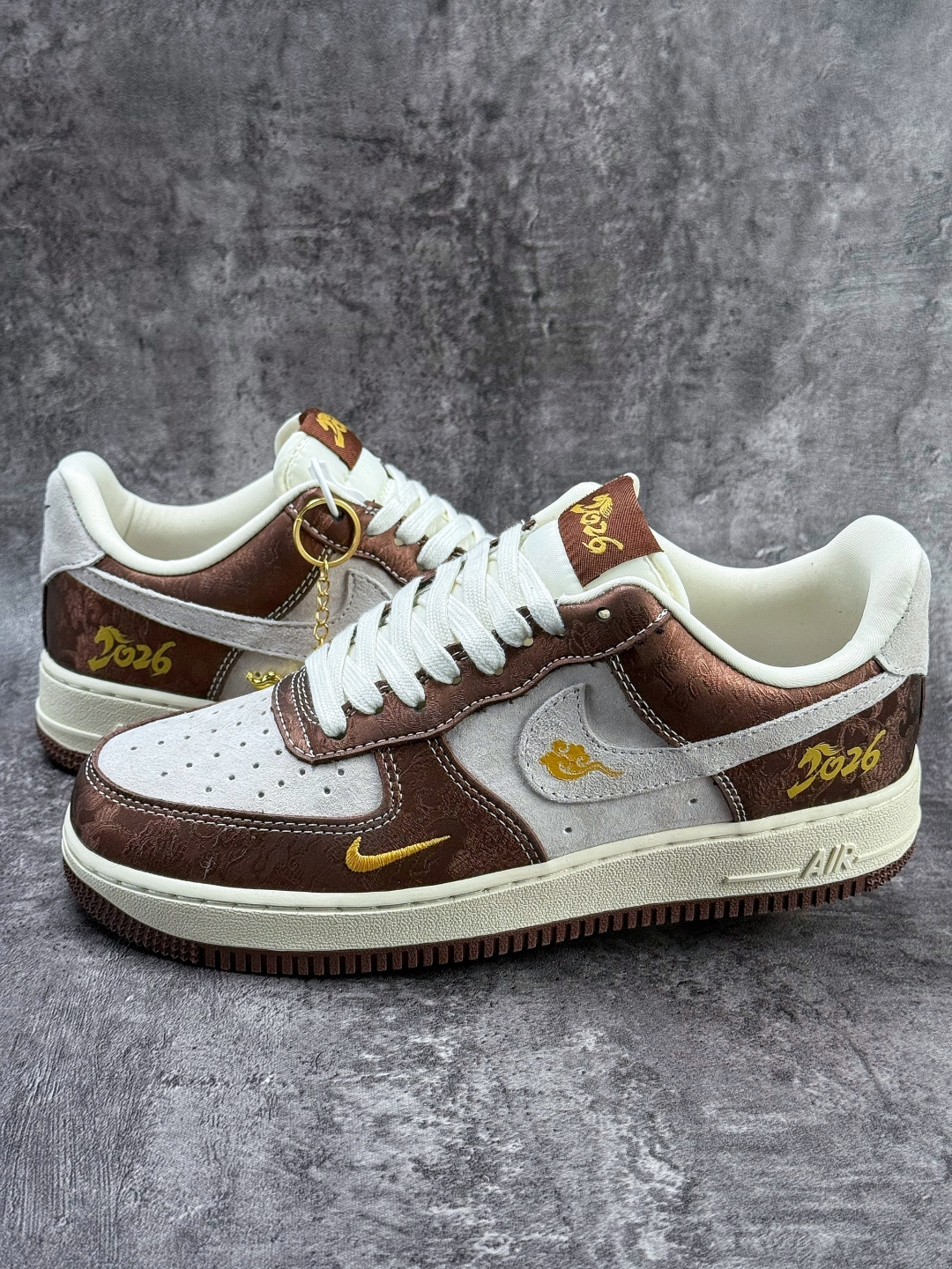 Nike Air Force 1 Low 07 马到成功 棕白小勾 KD1688-005