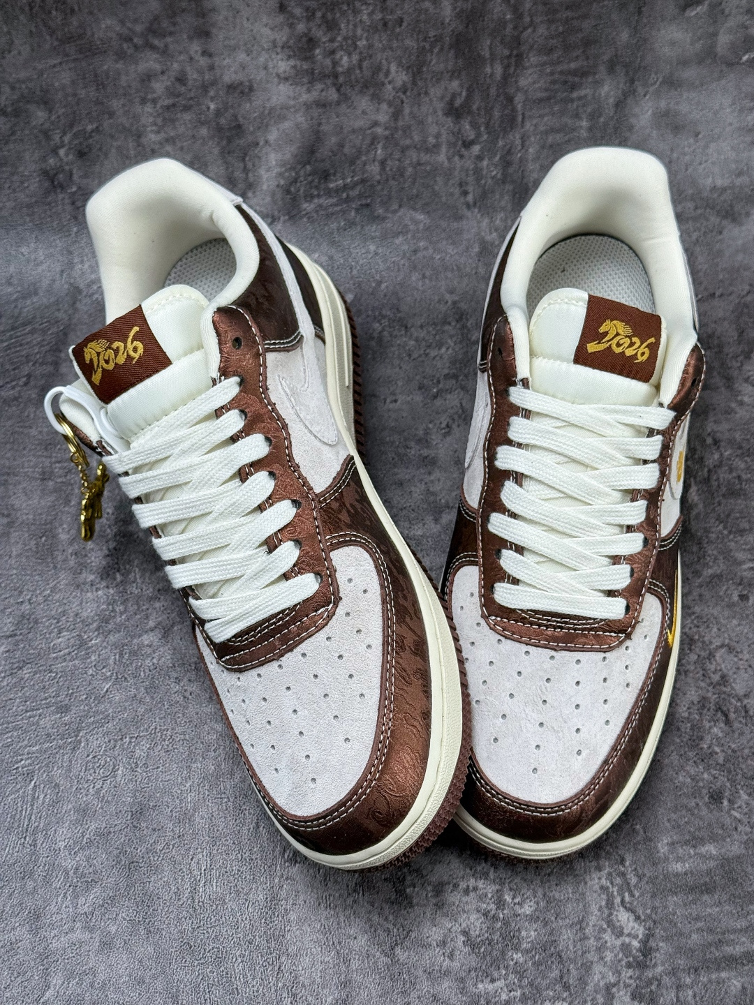Nike Air Force 1 Low 07 马到成功 棕白小勾 KD1688-005