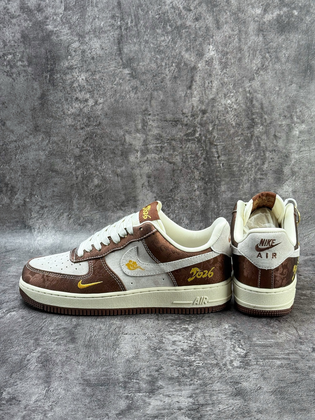 Nike Air Force 1 Low 07 马到成功 棕白小勾 KD1688-005