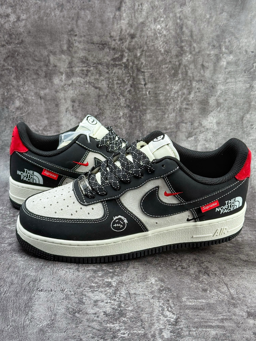 Nike Air Force 1 Low 07 x The North Face 黑灰双小勾满天星 KG6699-F43