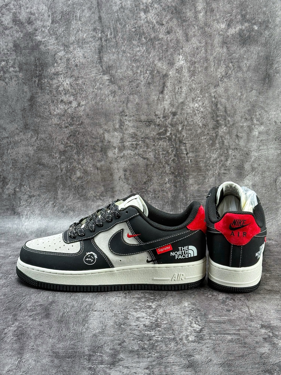 Nike Air Force 1 Low 07 x The North Face 黑灰双小勾满天星 KG6699-F43