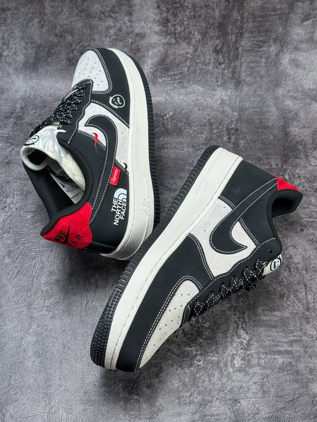Nike Air Force 1 Low 07 x The North Face 黑灰双小勾满天星 KG6699-F43