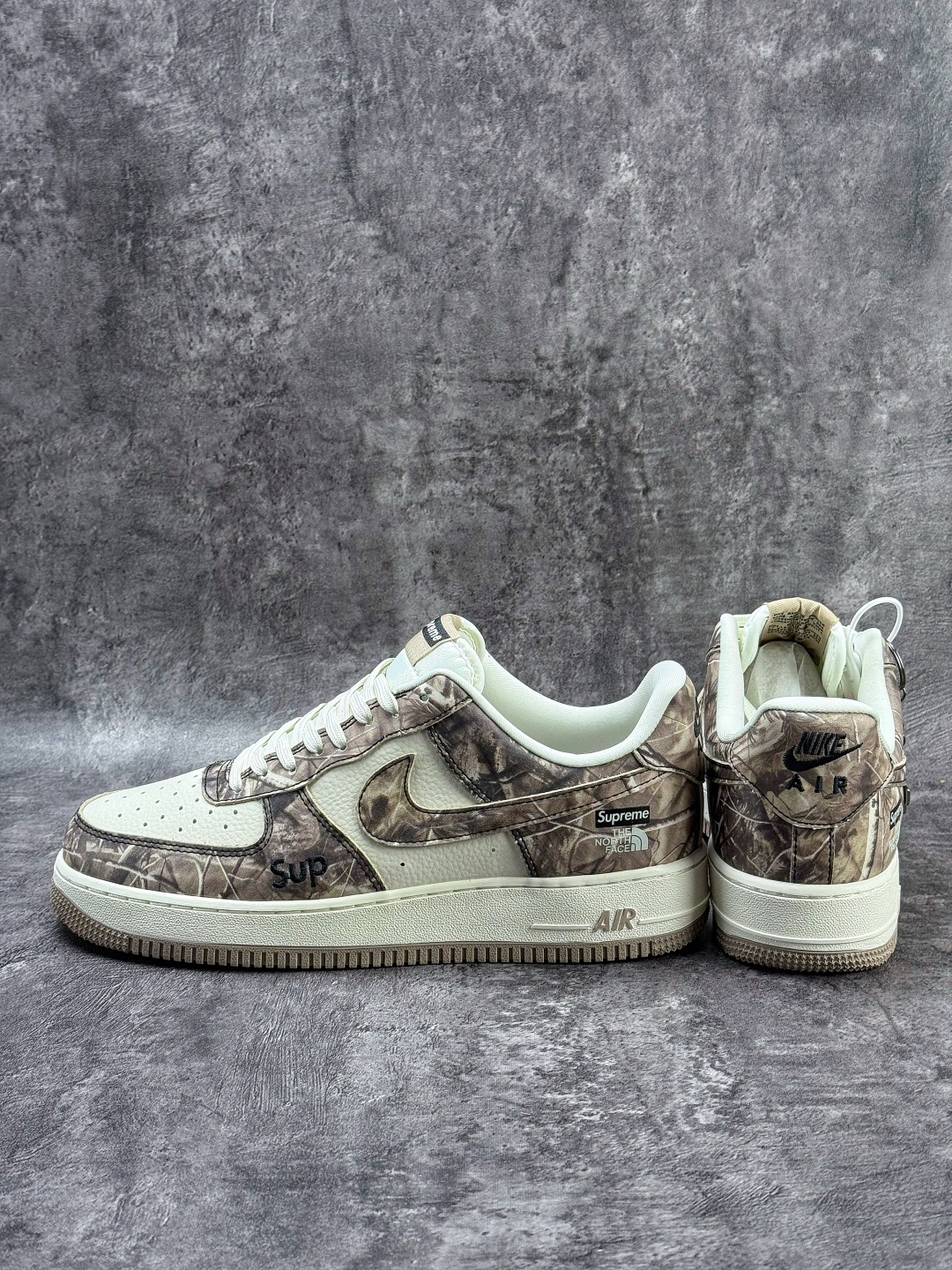 Nike Air Force 1 Low 07 x Supreme x The North Face 棕白 DF0188-125