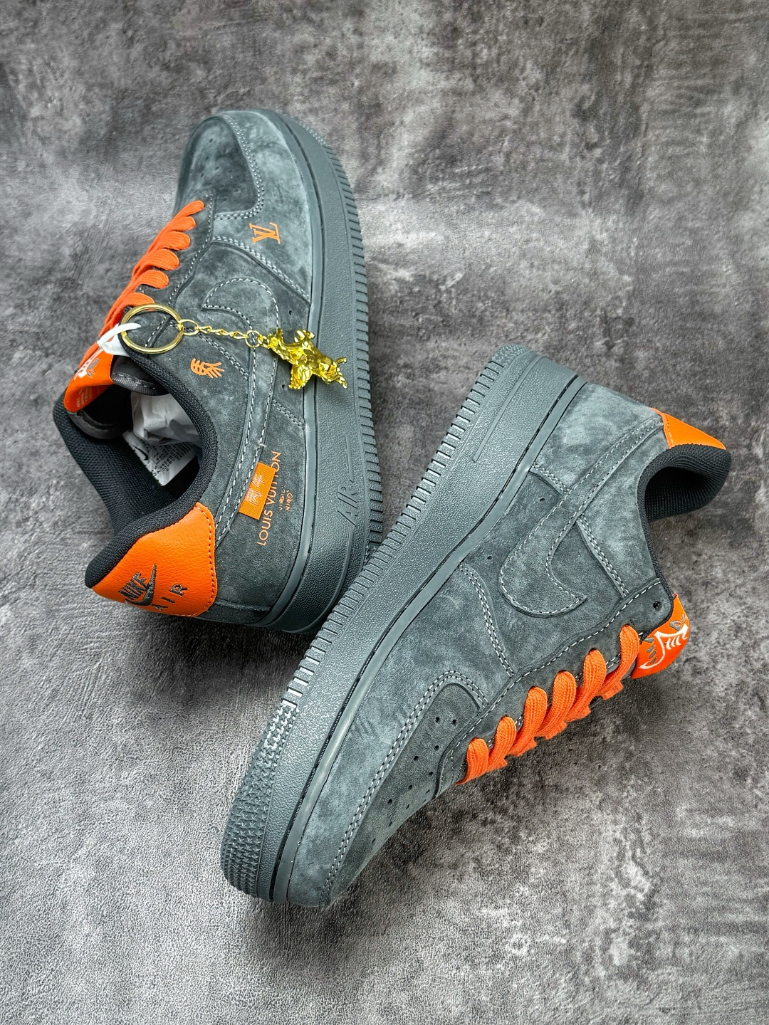 Nike Air Force 1 Low 07 x Louis Vuitton 灰橙 FV3694-105