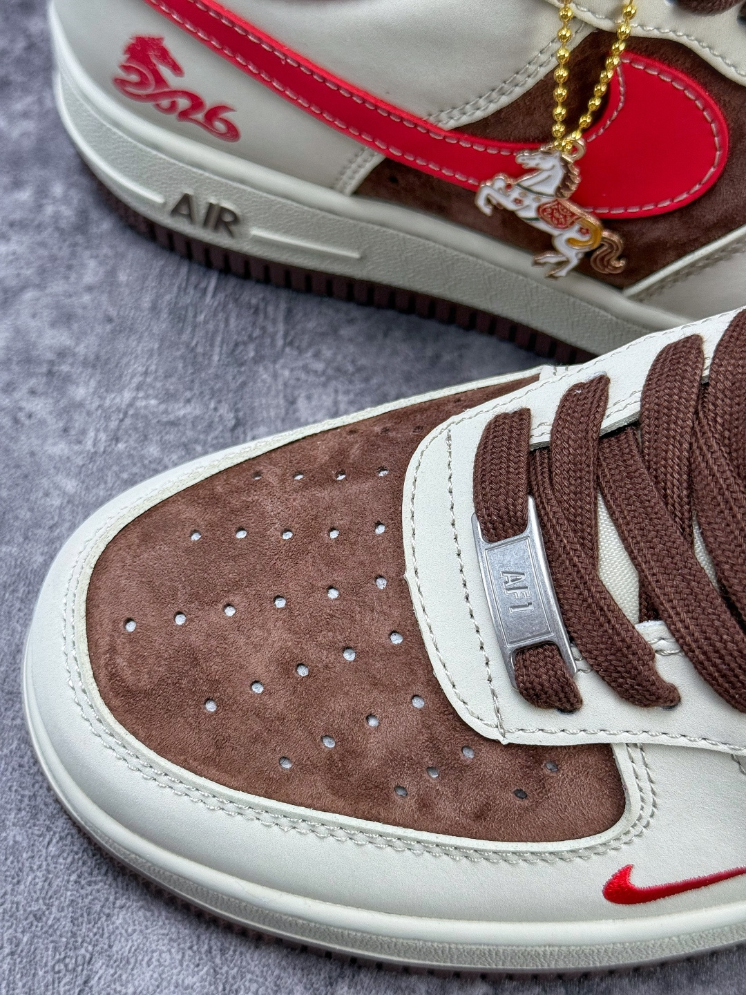 Nike Air Force 1 Low 07 马年限定 白棕红小勾 XD0028-003