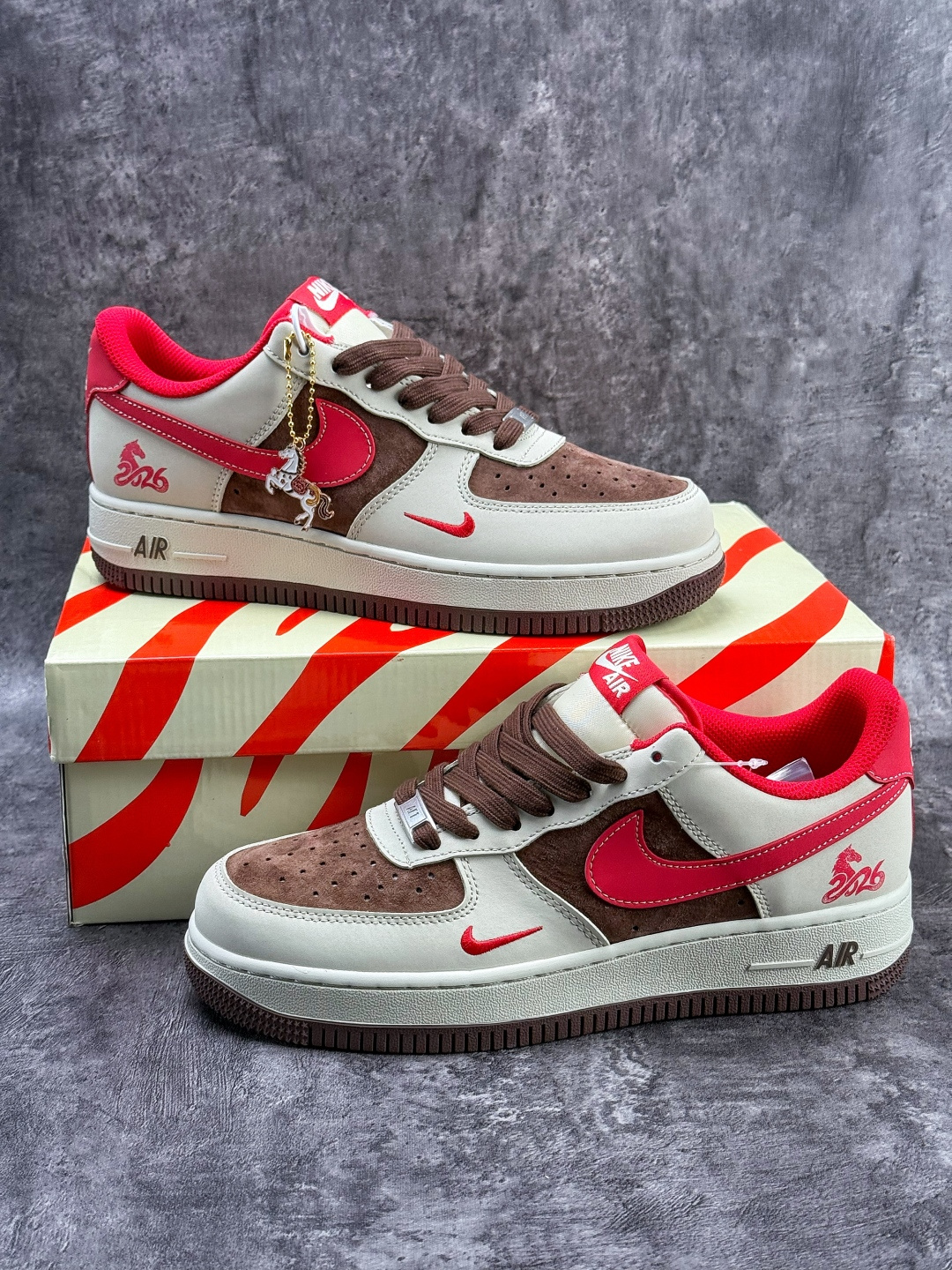 Nike Air Force 1 Low 07 马年限定 白棕红小勾 XD0028-003