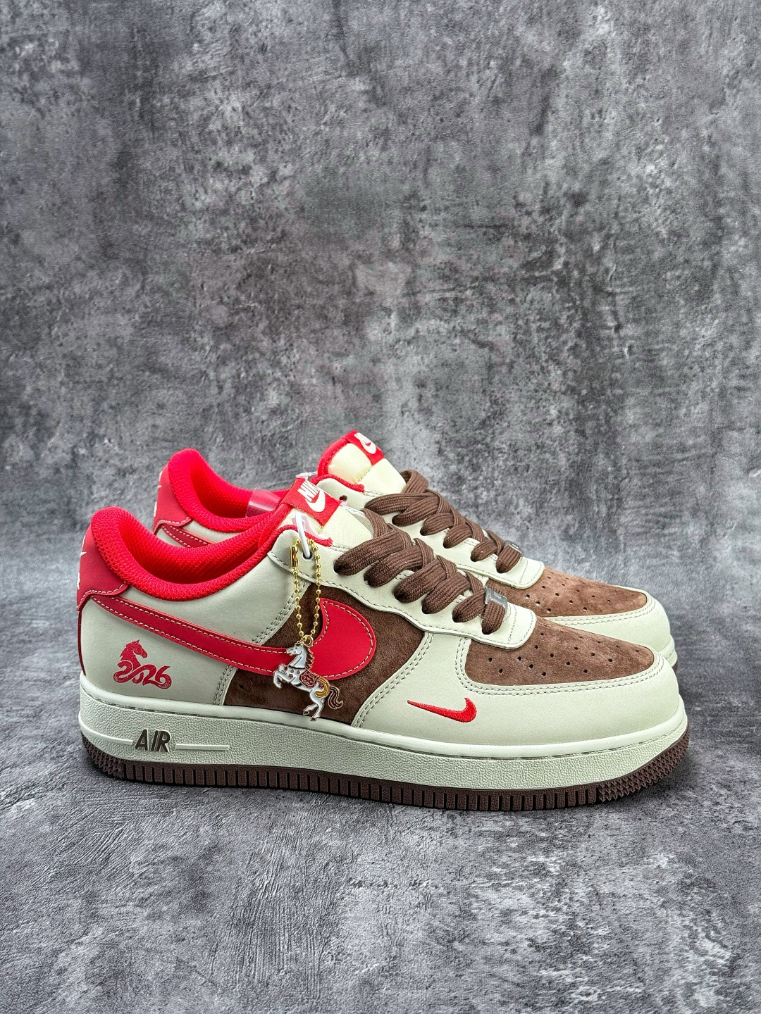 Nike Air Force 1 Low 07 马年限定 白棕红小勾 XD0028-003