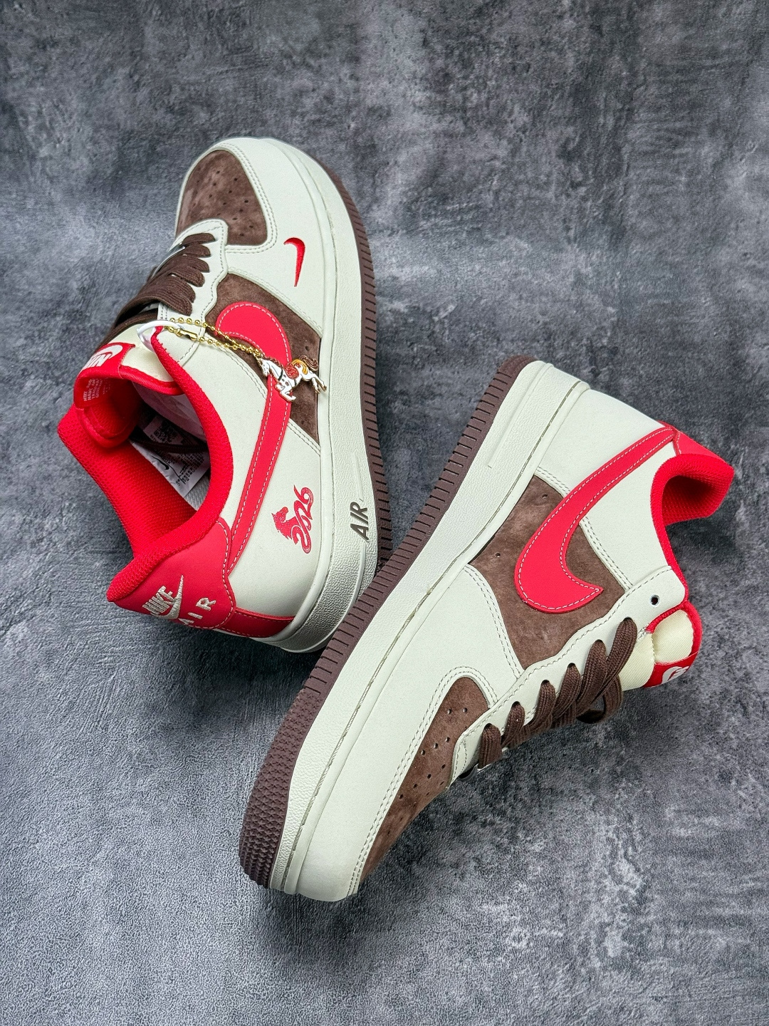Nike Air Force 1 Low 07 马年限定 白棕红小勾 XD0028-003
