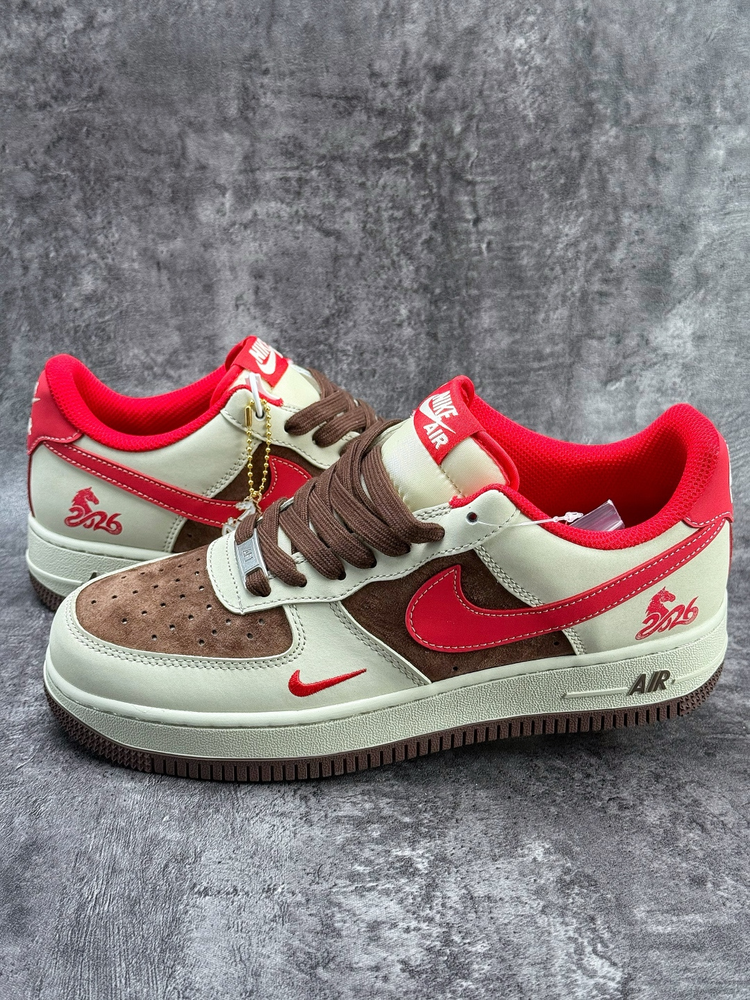 Nike Air Force 1 Low 07 马年限定 白棕红小勾 XD0028-003