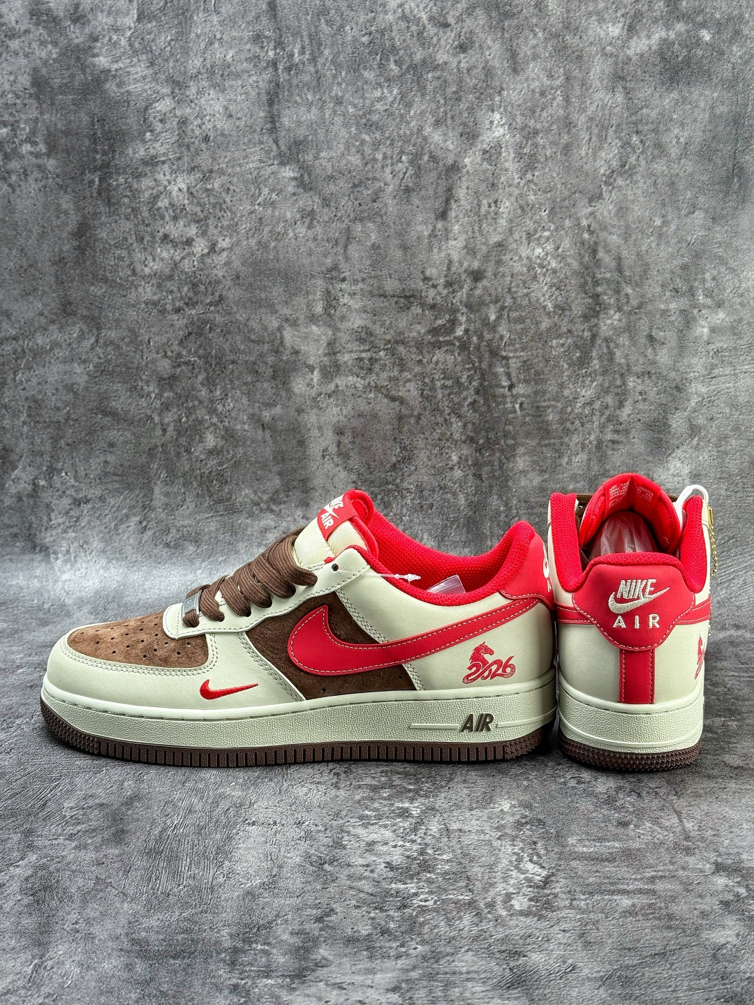 Nike Air Force 1 Low 07 马年限定 白棕红小勾 XD0028-003