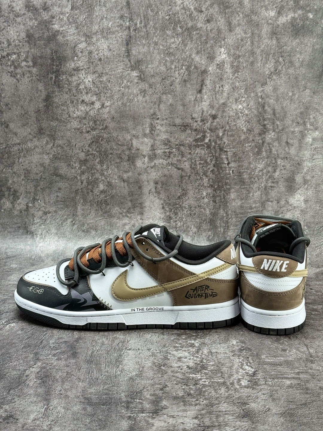 Nike SB Dunk Low RETRO 黑白棕绑带 HF5441-100