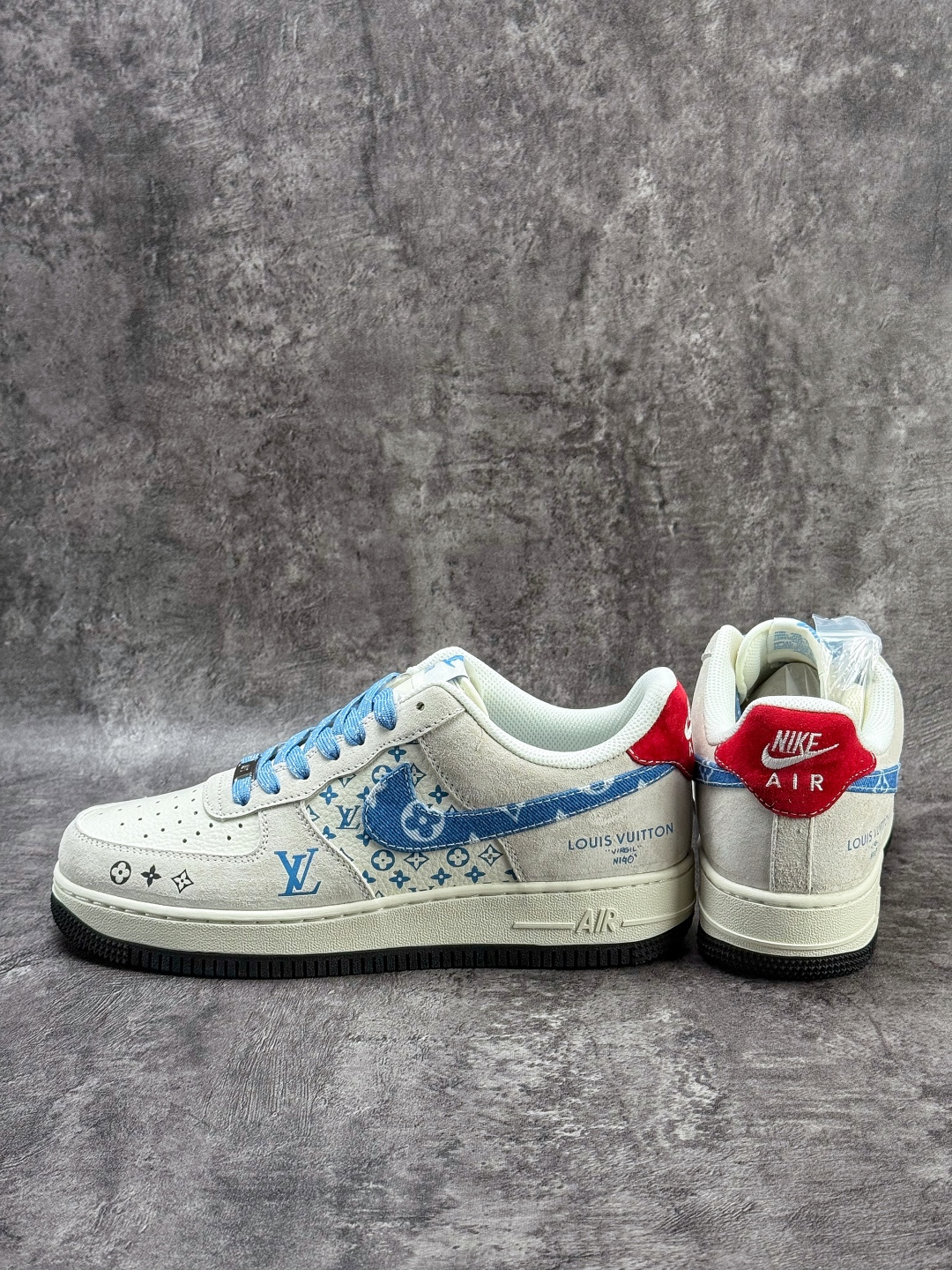 Nike Air Force 1 Low 07 x Louis Vuitton 灰白蓝 KG6699-F48