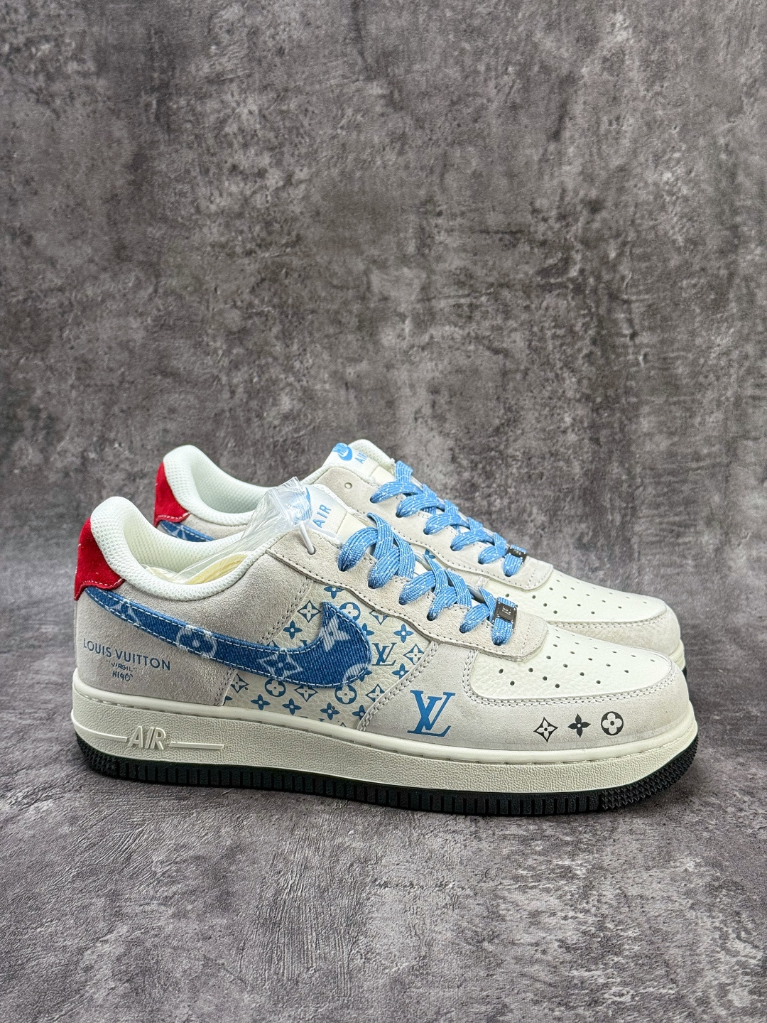 Nike Air Force 1 Low 07 x Louis Vuitton 灰白蓝 KG6699-F48