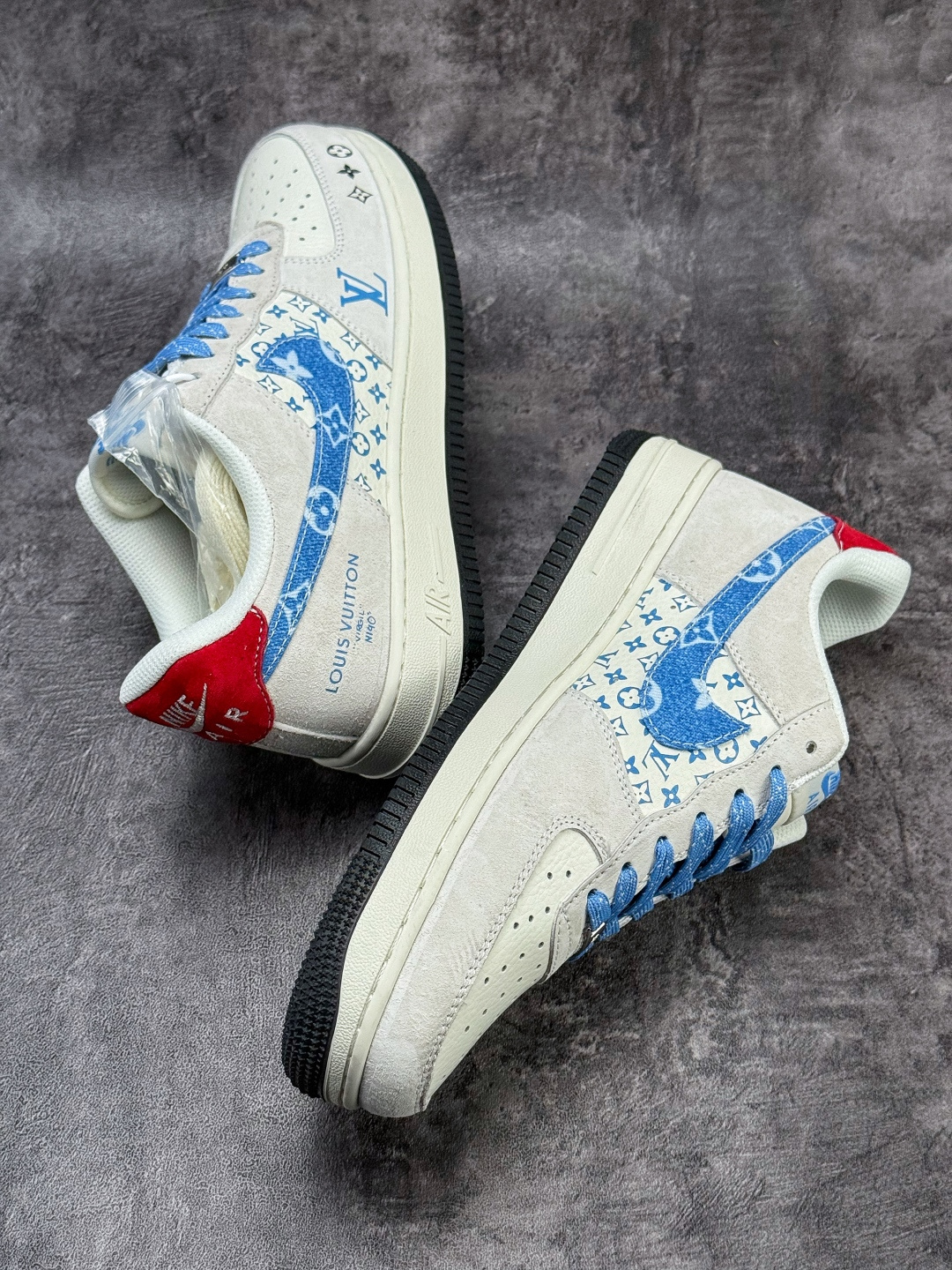Nike Air Force 1 Low 07 x Louis Vuitton 灰白蓝 KG6699-F48