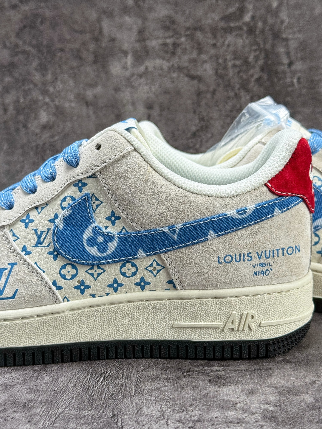 Nike Air Force 1 Low 07 x Louis Vuitton 灰白蓝 KG6699-F48