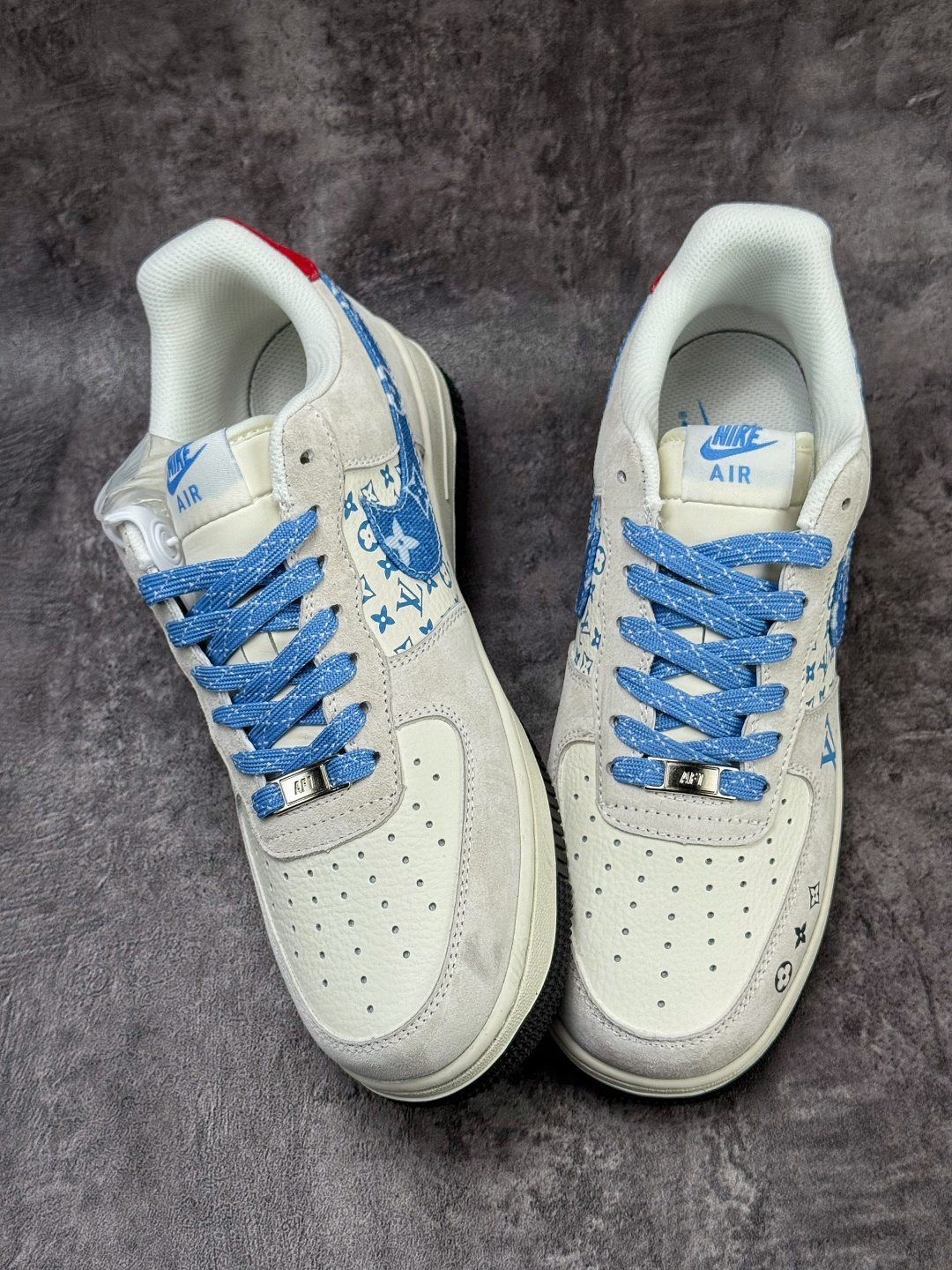 Nike Air Force 1 Low 07 x Louis Vuitton 灰白蓝 KG6699-F48