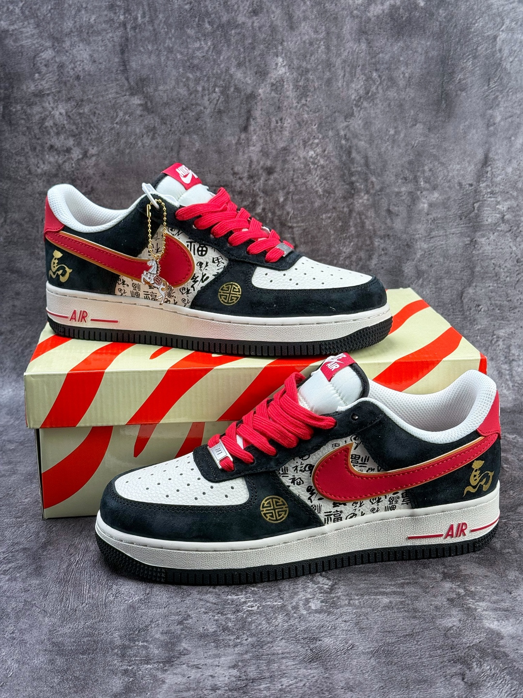 Nike Air Force 1 Low 07 马年限定 黑白红 QW5288-132