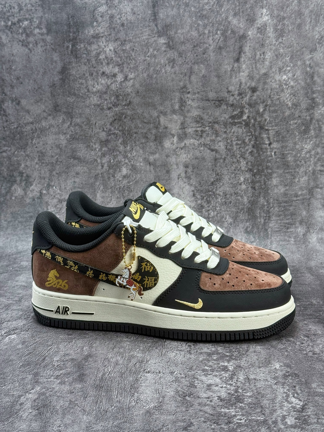Nike Air Force 1 Low 07 马年限定 黑棕小勾 XD0028-010