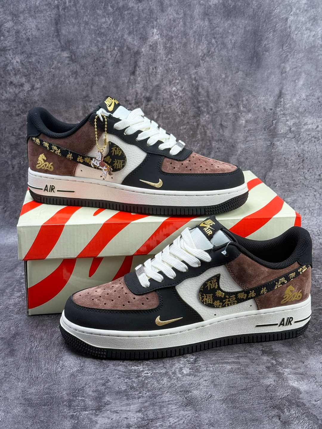 Nike Air Force 1 Low 07 马年限定 黑棕小勾 XD0028-010