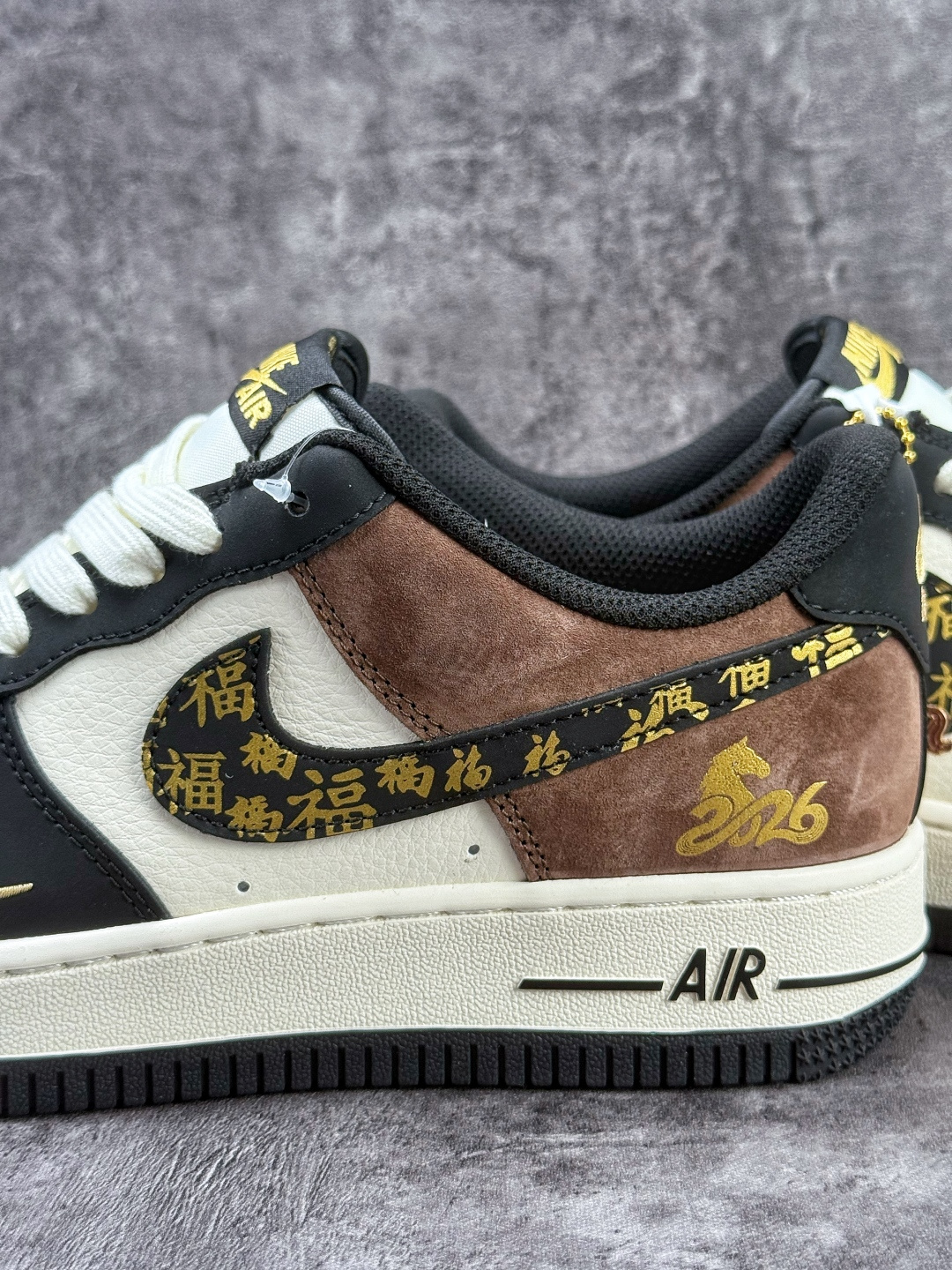 Nike Air Force 1 Low 07 马年限定 黑棕小勾 XD0028-010