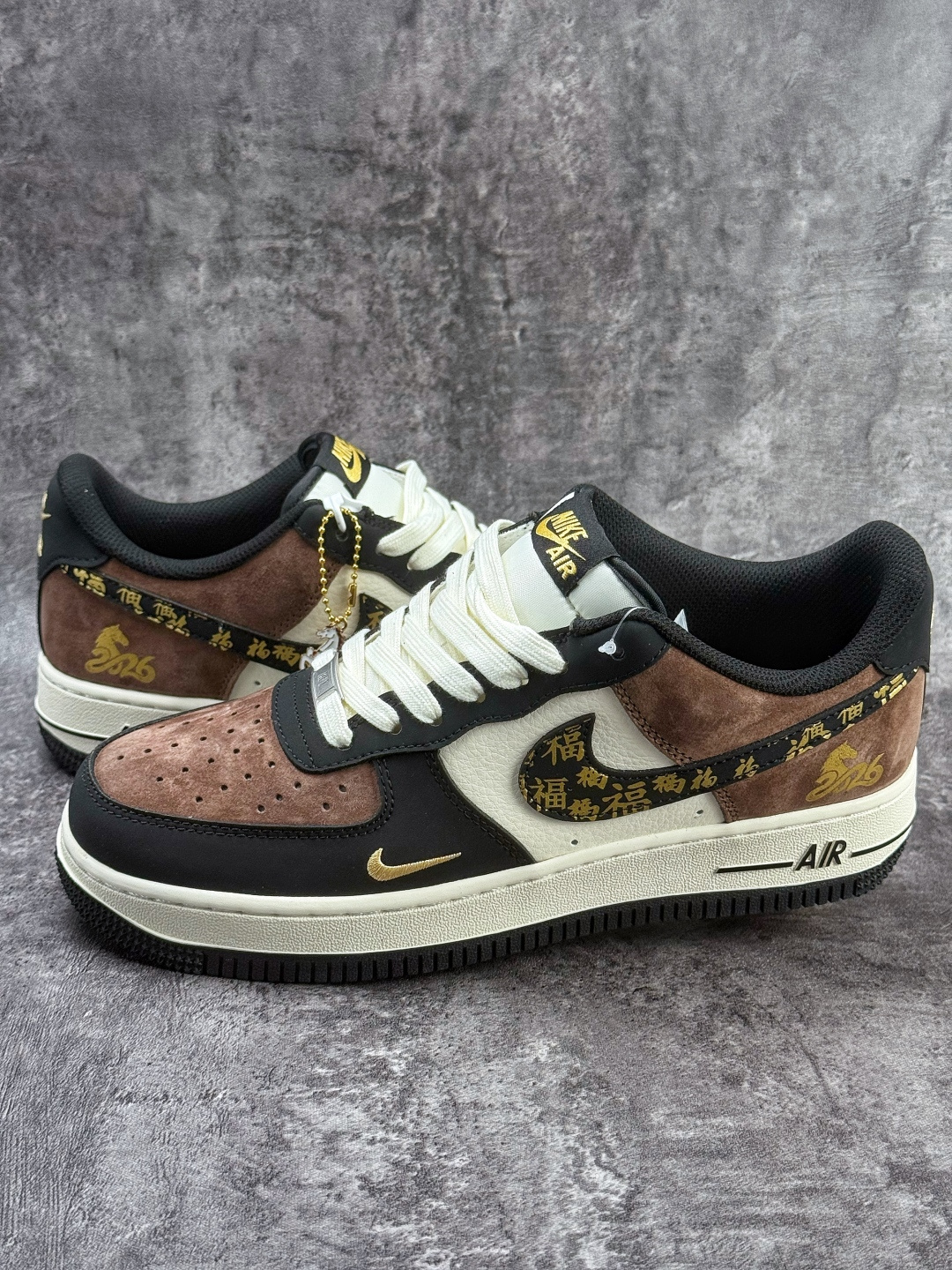 Nike Air Force 1 Low 07 马年限定 黑棕小勾 XD0028-010