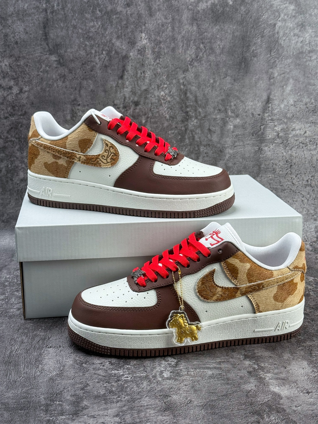 Nike Air Force 1 Low 07 棕白红 IQ1119-100