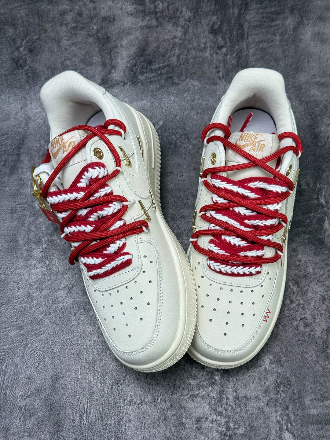 Nike Air Force 1 Low 07 白红四小勾 FV3654-111