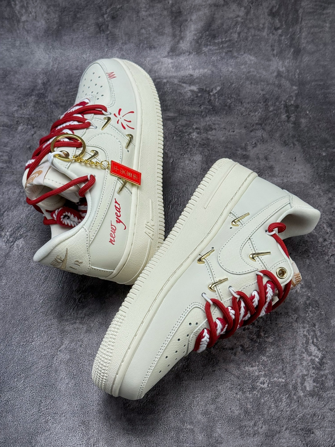 Nike Air Force 1 Low 07 白红四小勾 FV3654-111
