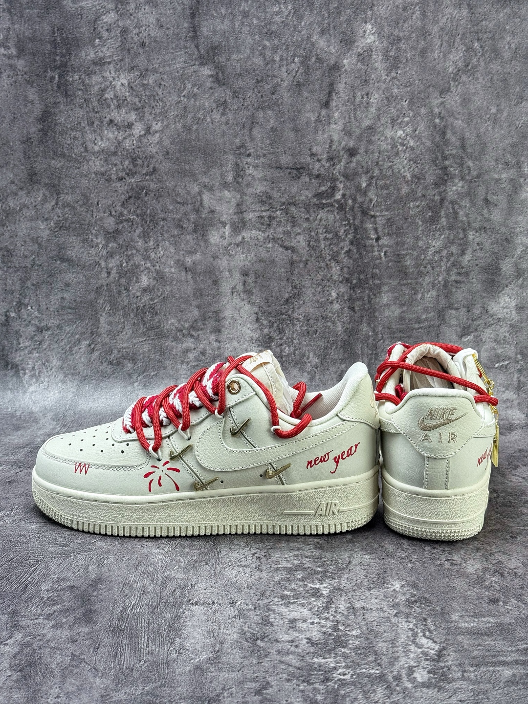 Nike Air Force 1 Low 07 白红四小勾 FV3654-111