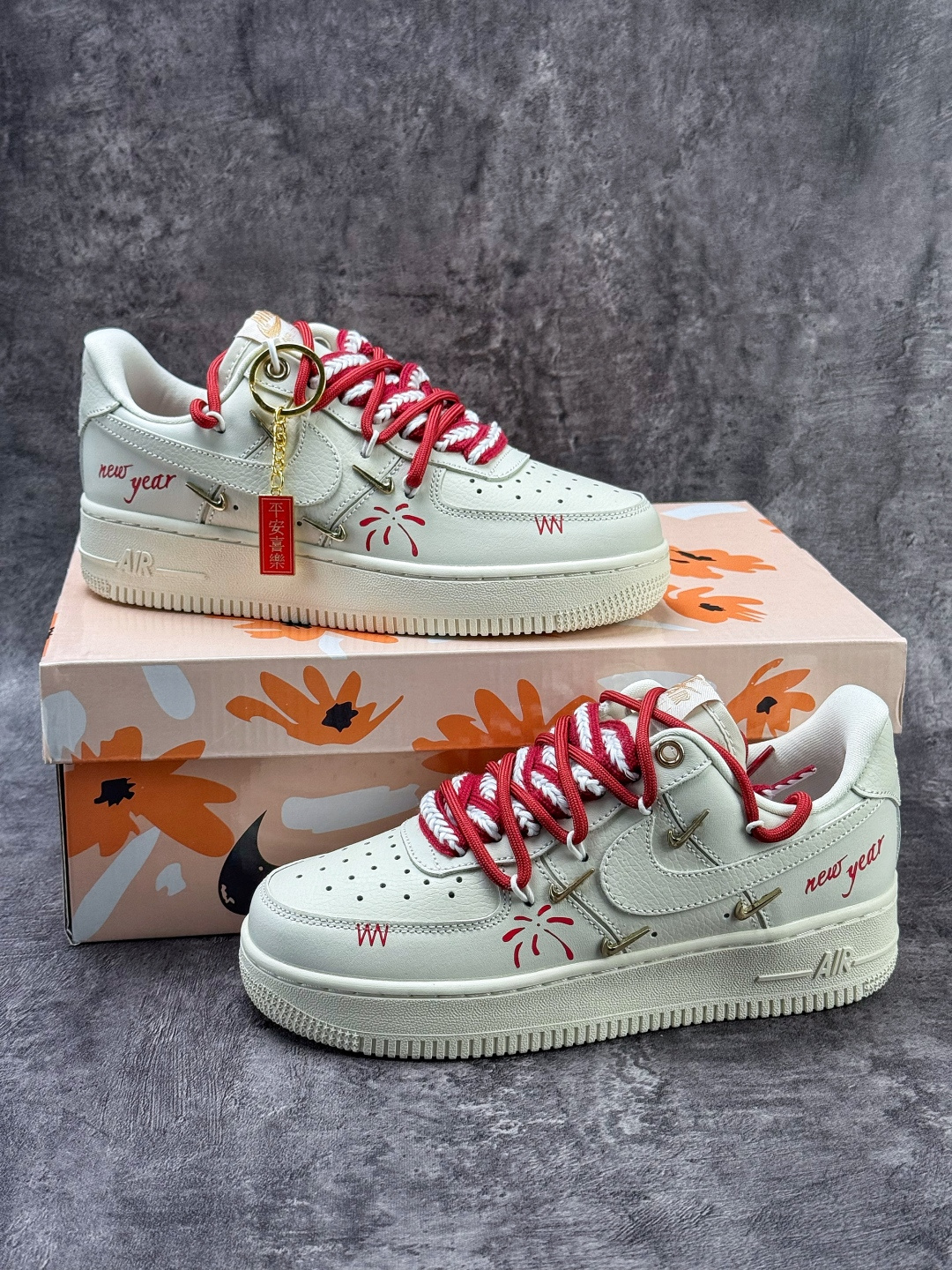 Nike Air Force 1 Low 07 白红四小勾 FV3654-111
