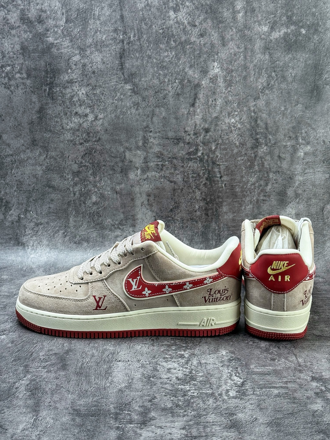 Nike Air Force 1 Low 07 x Louis Vuitton 棕红 KL1688-002
